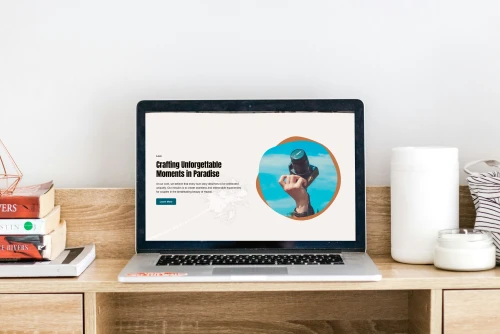 Hawaii Aloha Weddings website on laptop