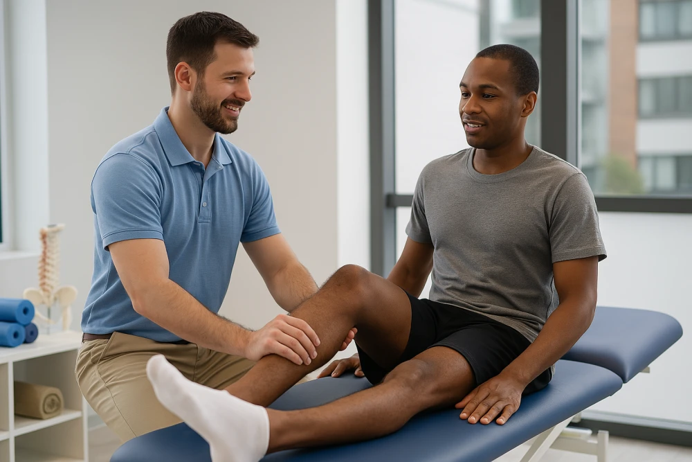 Physical Therapist Helping a Patient